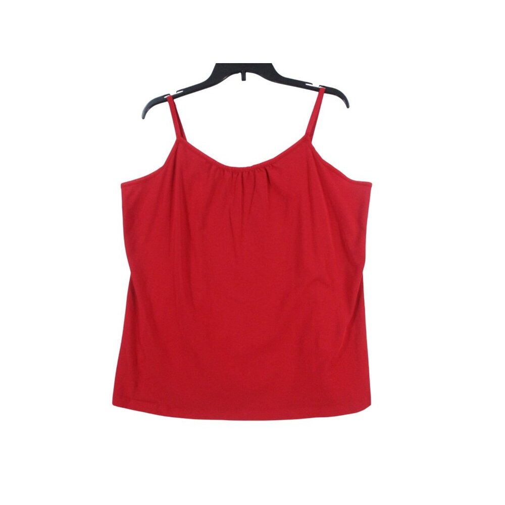 Lane Bryant Red Spaghetti Strap Cotton Stretch Tank Top Womens Size - 18/20